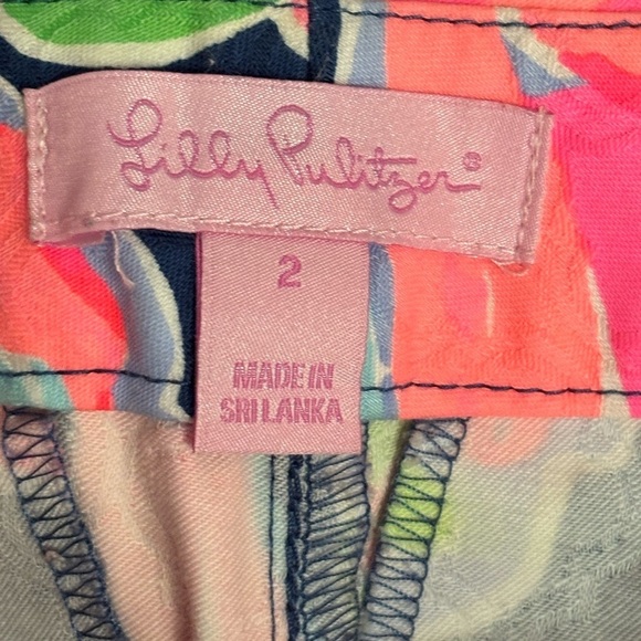 Lilly Pulitzer 12816 Kelly Textured Skinny Ankle Pant Women Size 2 Brigh… - Picture 4 of 8